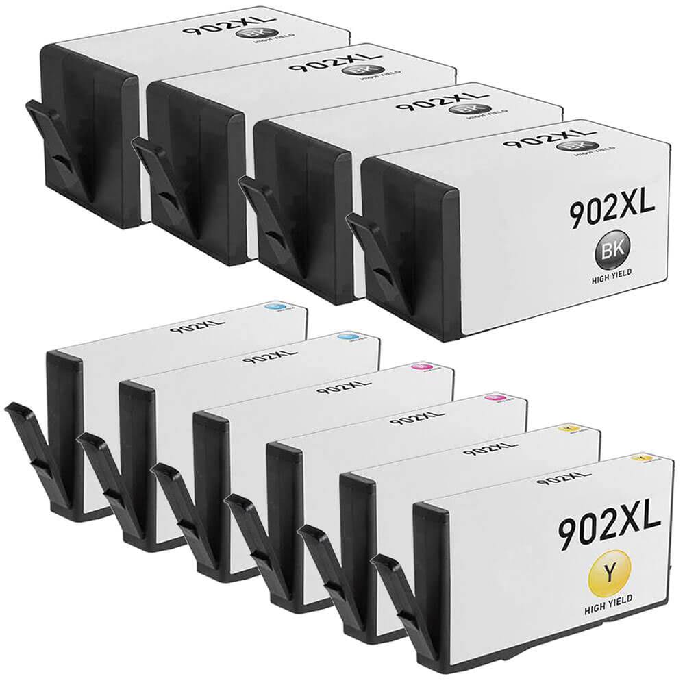 HP 902XL Black & Color 10-Pack High Yield Ink Cartridges L8048