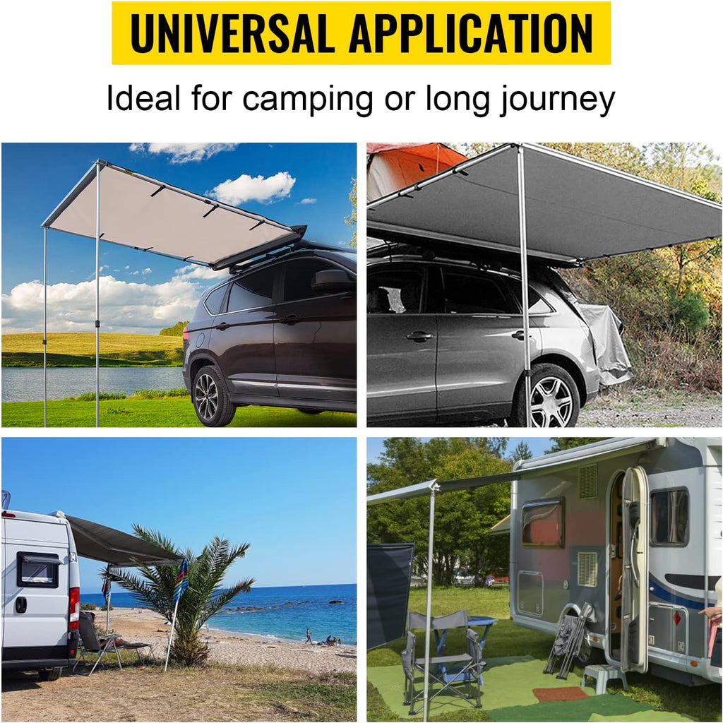7.6'x8.2' Pull-Out Retractable Vehicle Awning with Carry Bag M2767