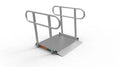 Portable Solid Surface Mobility Ramps with Two-Line Handrails - 3 Foot O701307