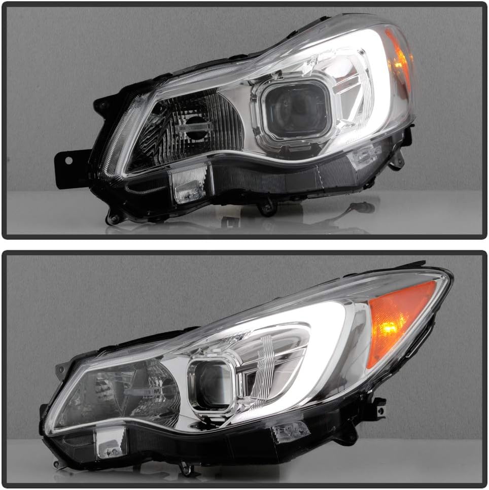 Chrome Housing LED Tube Projector Headlights B177242