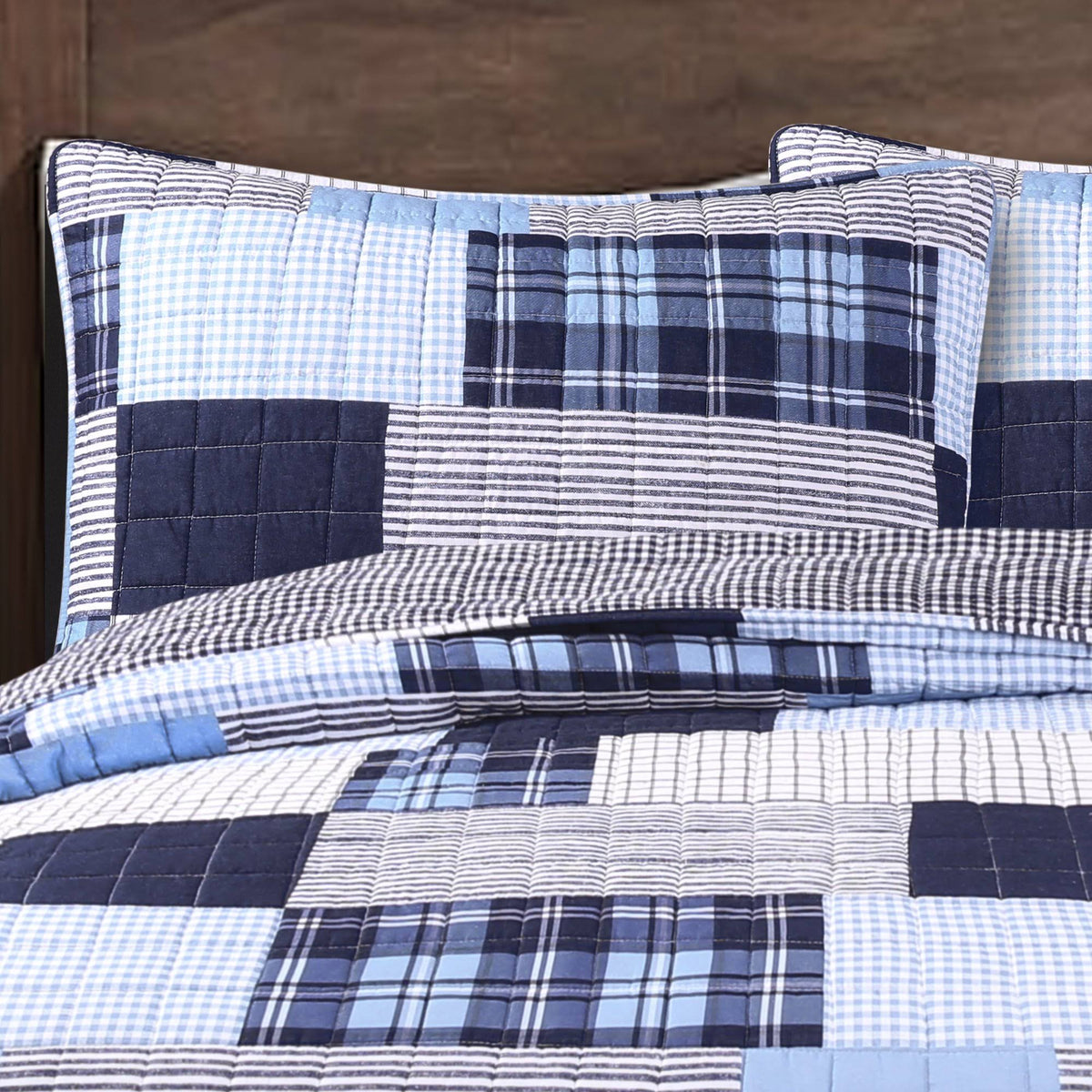 Navy King Quilt Set M330