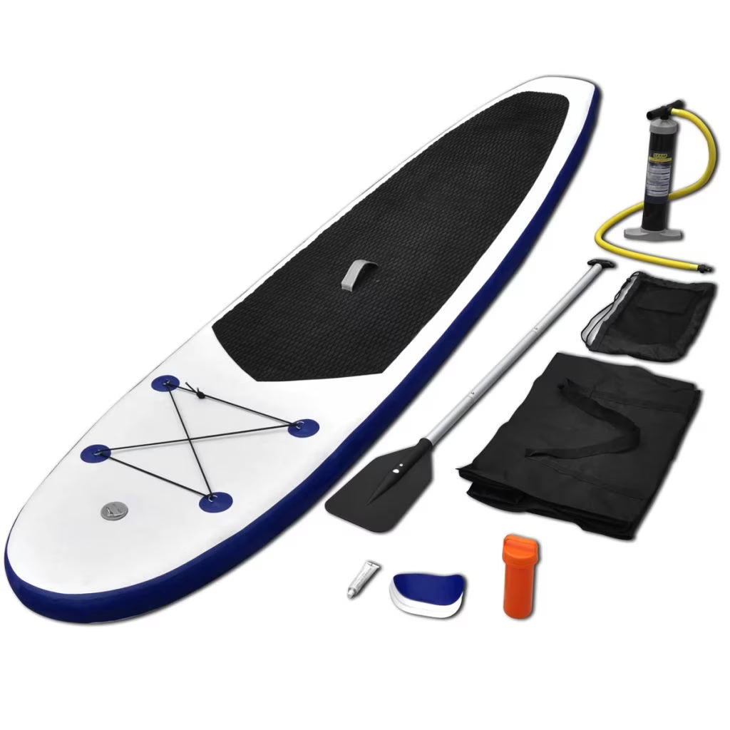 Inflatable Paddle Board Set Blue and White X277