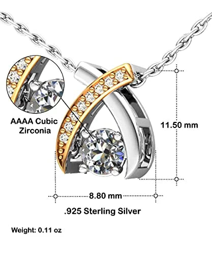Wife Wishbone Dancing Necklace Z430548