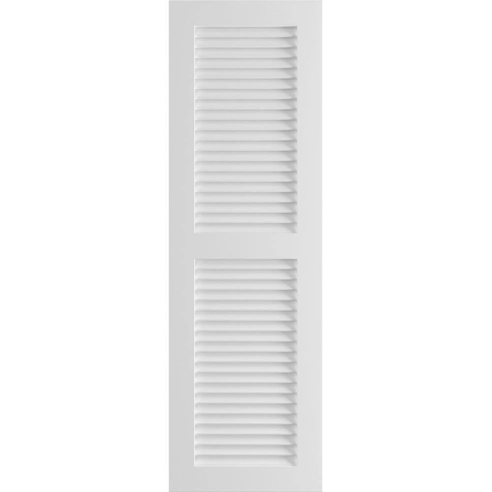 18x22W x 43x22H White Exterior Composite Louvered Shutters A82903