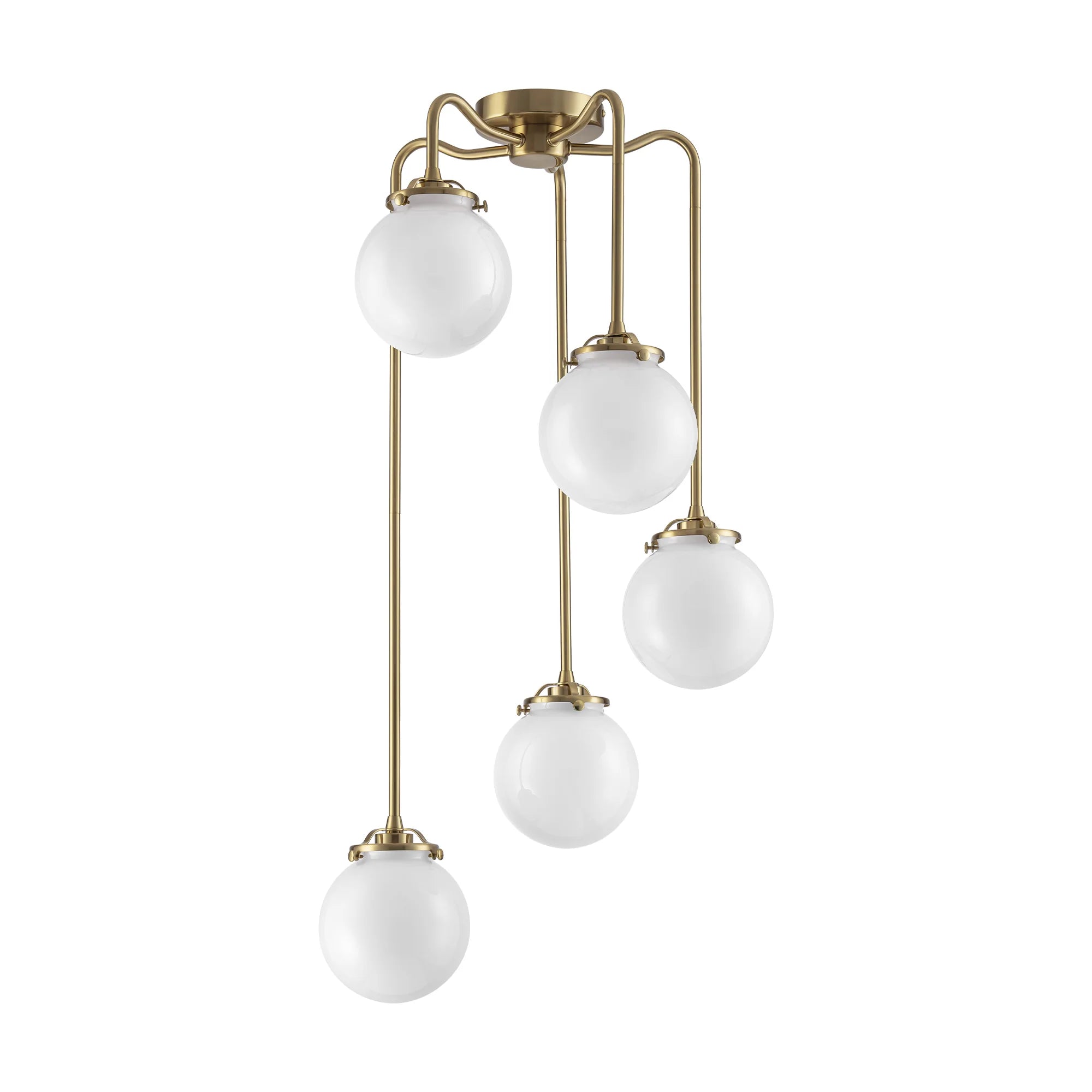 Milk White Glass Bubble Chandelier P6457