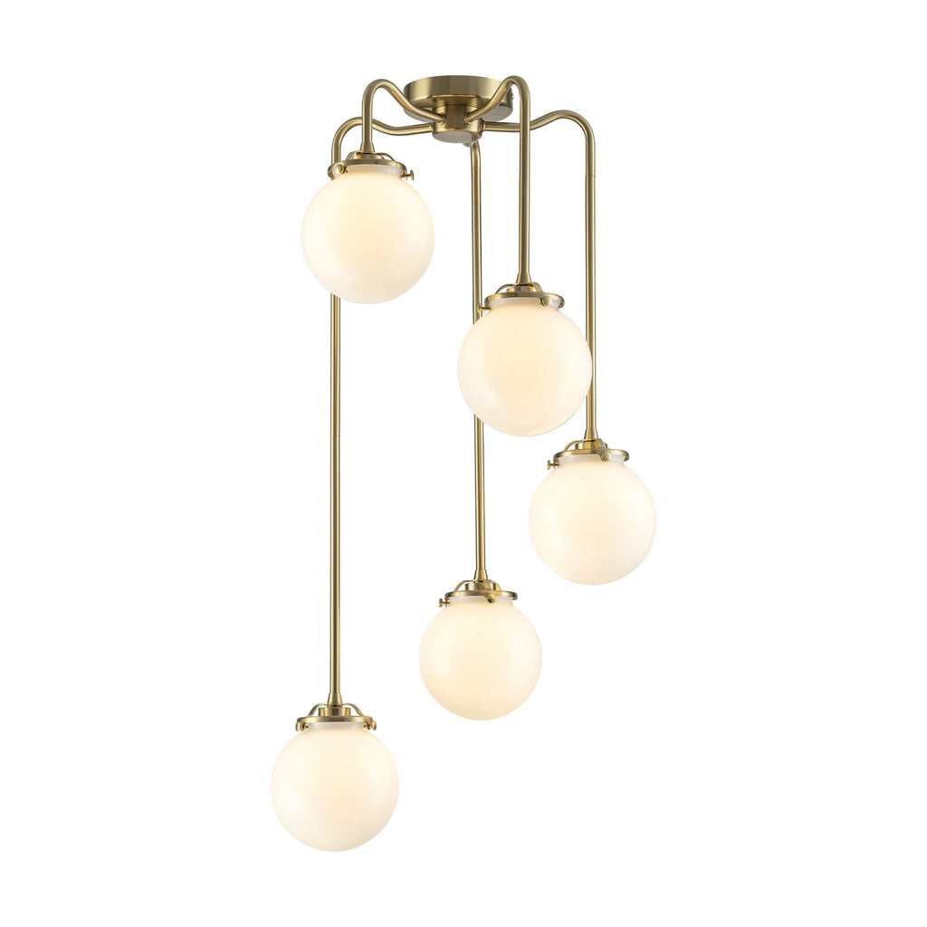 Milk White Glass Bubble Chandelier P6457