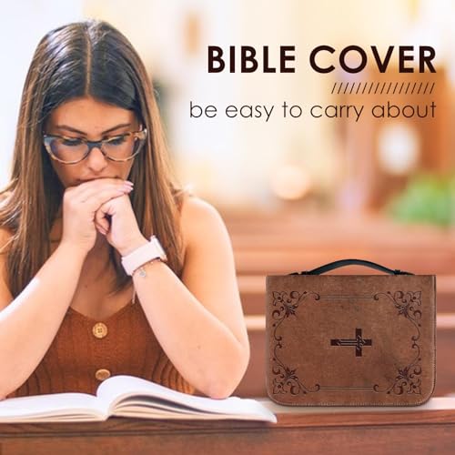 Portable Leather Bible Book Bag with Handle I320