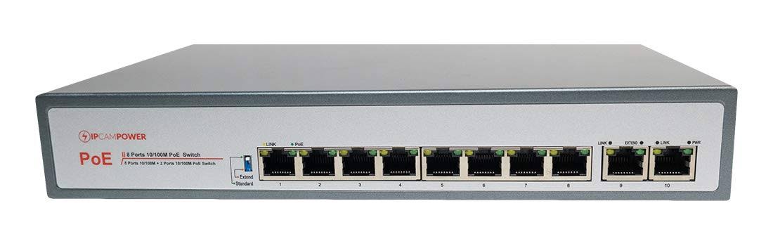 8 Port PoE Network Switch with 2 Uplink Ports Z182
