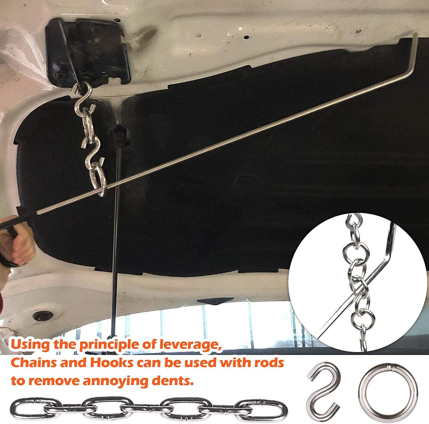 30Pcs Paintless Dent Repair Tools Kit Dent Removal Rods Set I181824