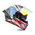 DOT Approved Full Face Motorcycle Helmet with LED Spoiler D45550