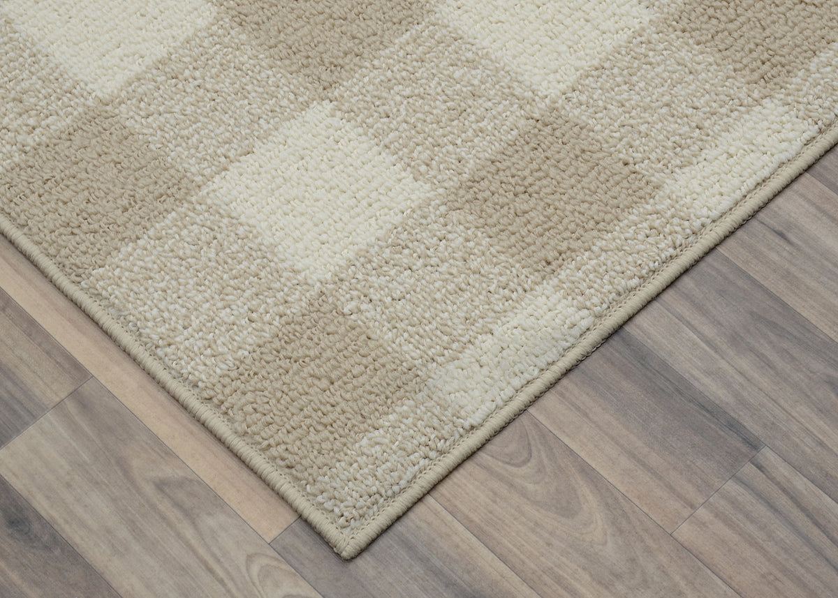 Tan/Ivory Buffalo Plaid 7 ft. x 10 ft. Area Rug T98053