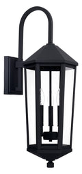Black 3 Light Outdoor Wall Lantern F1224