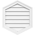 32x22W x 38x22H Vertical Peaked Surface Mount PVC Gable Vent 4/12 Pitch Q571067