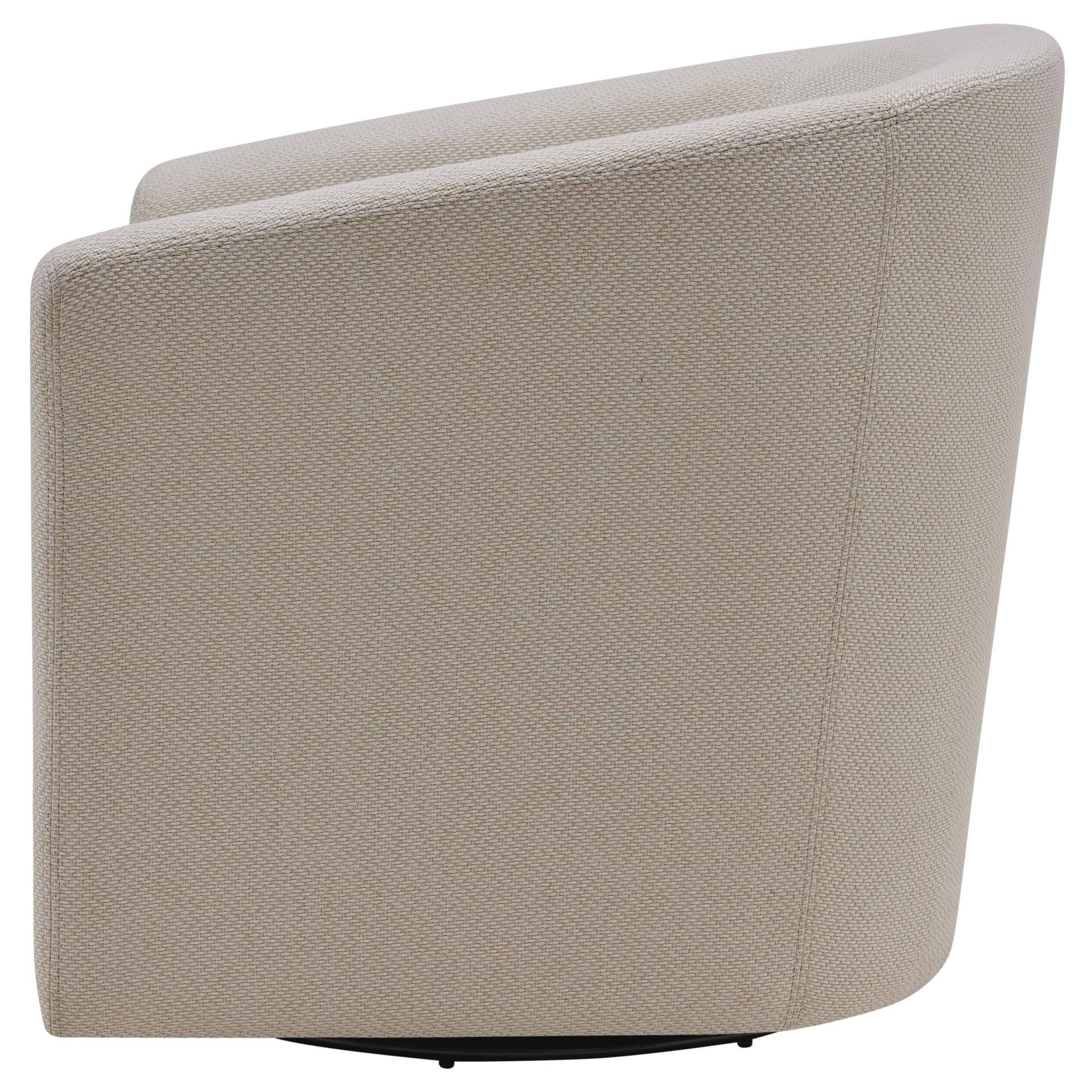 Cream Fabric Swivel Chair O584926