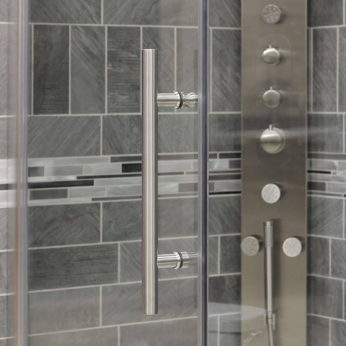 Chrome 34-35W x 72H Pivot Swing-Out Shower Door E7113