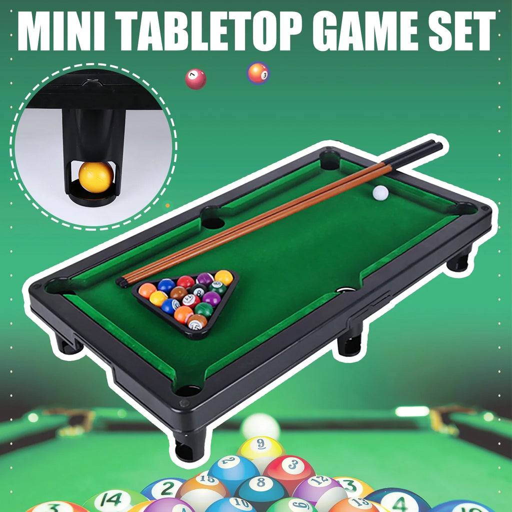 Mini Tabletop Pool Set Billiards Game S50587