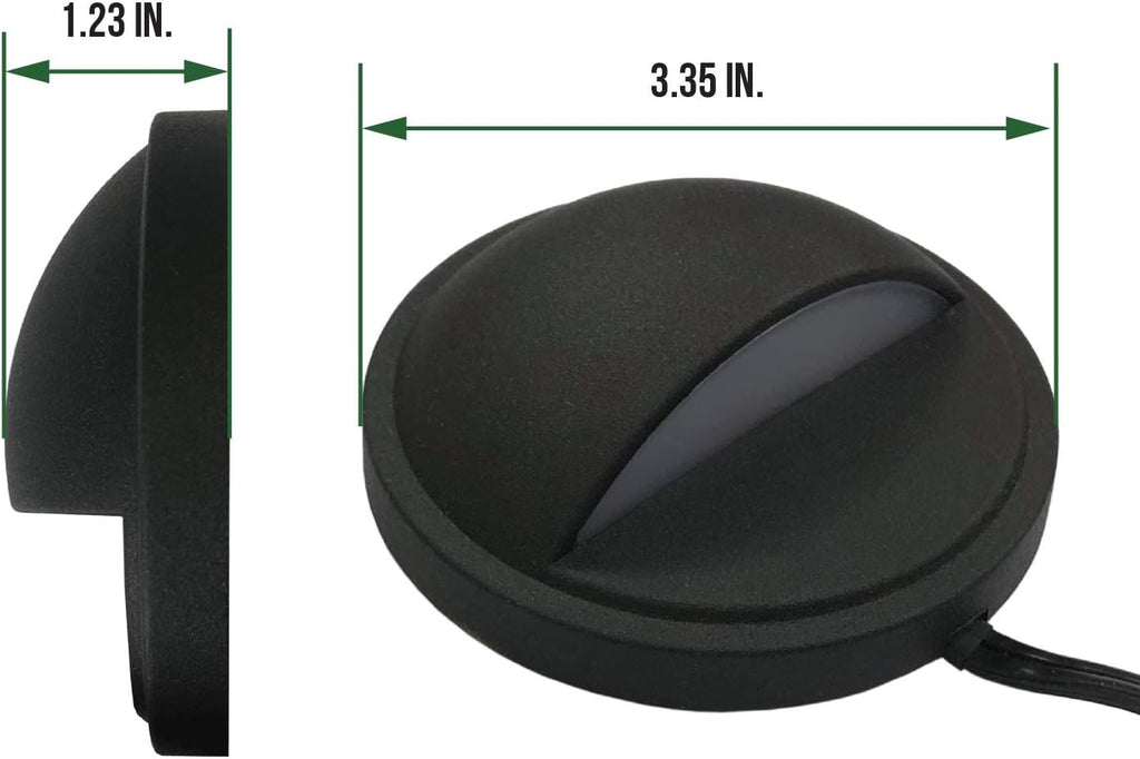 6-Pack Black Die-cast Aluminum LED Deck Lights S238