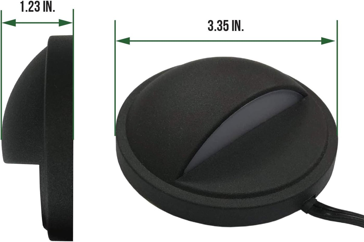 6-Pack Black Die-cast Aluminum LED Deck Lights S238