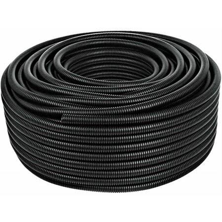 100 ft 1 inch Split Wire Loom Conduit Polyethylene Tubing Black V32641