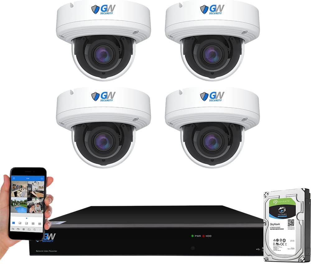 8 Channel 4K PoE IP Dome Security Camera System with 4 8MP Cameras O261