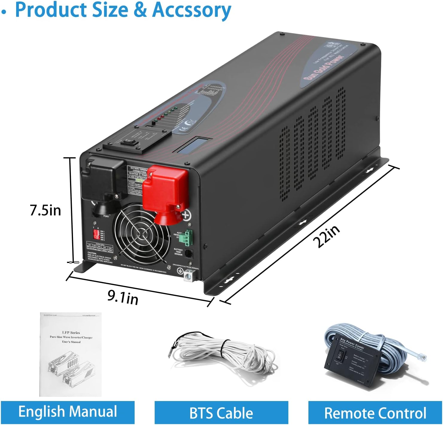 4000W 24Vdc Pure Sine Wave Inverter Low Frequency with Battery Charger P39301