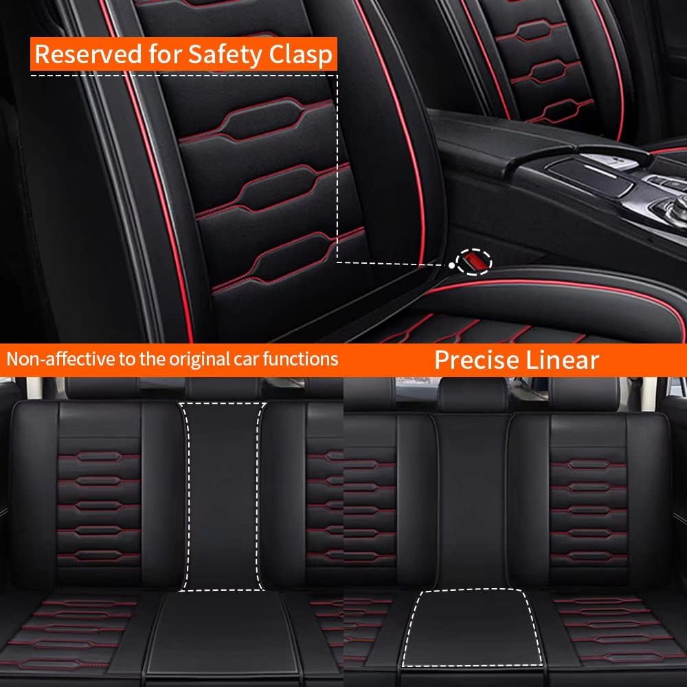 Custom Fit Faux Leather Car Seat Protector Full Set A83876