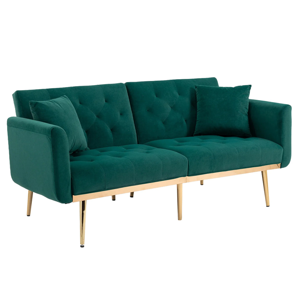 Green Velvet Sofa Loveseat Set O87972
