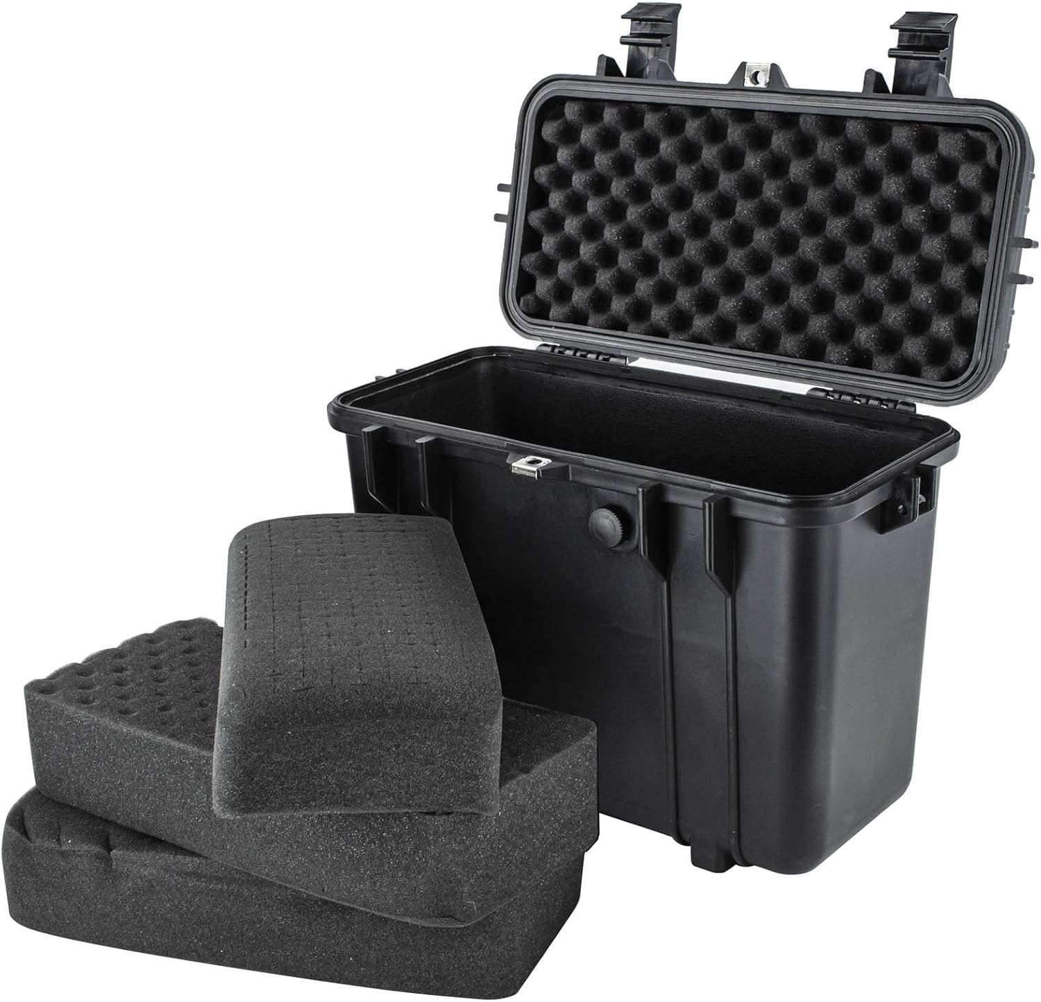 Compact Tall 16.93 Protective Gear Case Water and Shock Resistant with Foam (Black) Q53392
