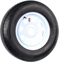 Radial Trailer Tire and Rim ST205/75R15 LRD 15X5 5-4.5 White Spoke Wheel Q393