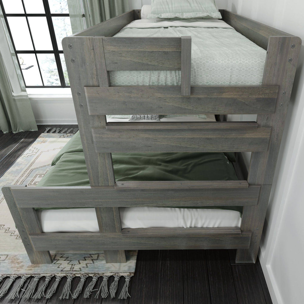 White Wash Farmhouse Twin XL/Queen Bunk Bed E9147