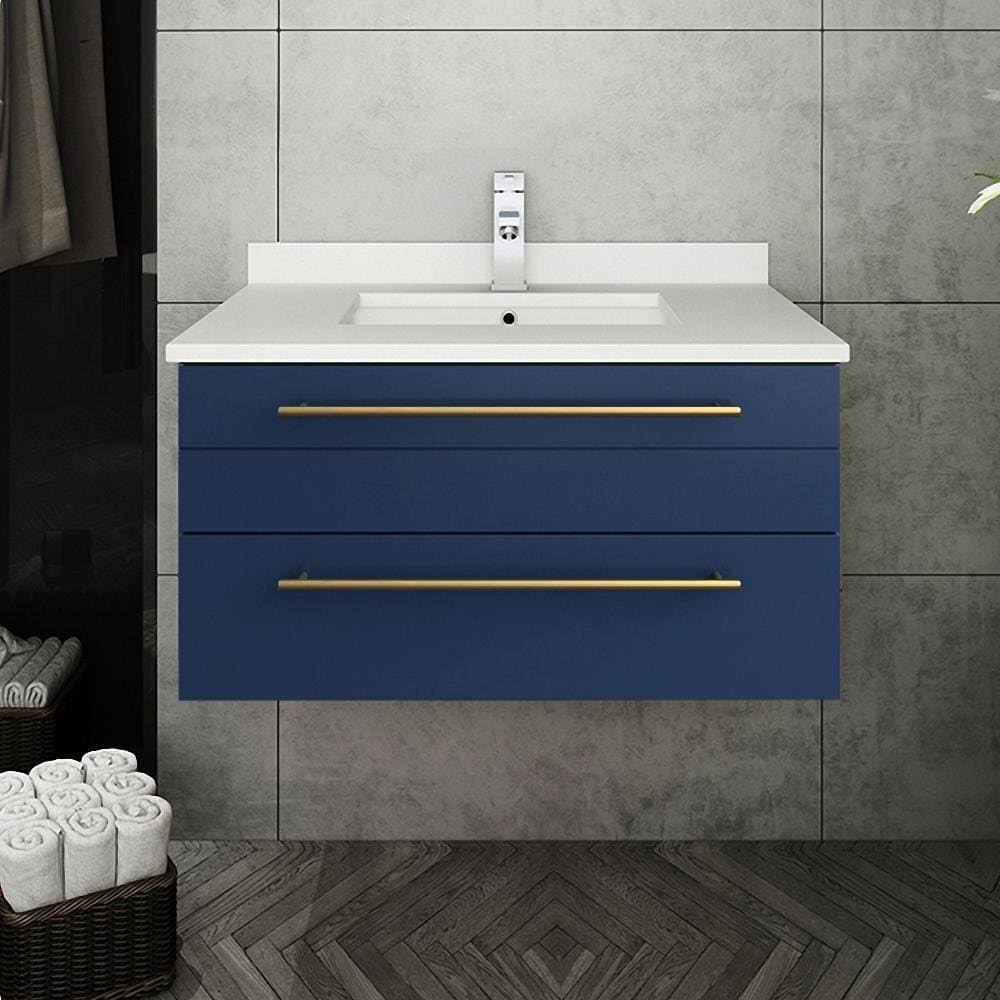 Espresso Wall Hung Undermount Bathroom Cabinet F910299