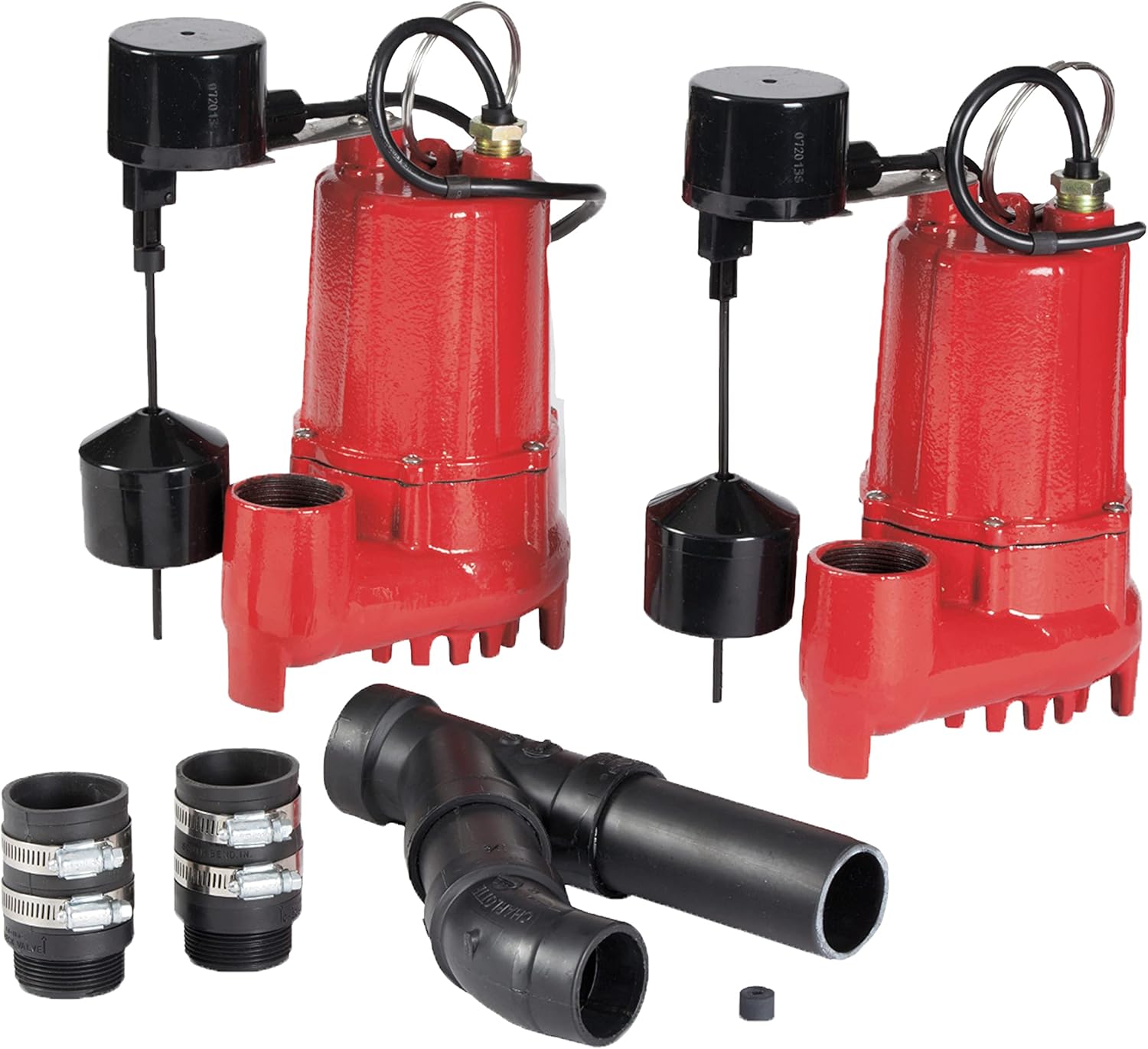 1/3 HP Dual Automatic Cast Iron Sump Pump System with 10-Foot Power Cord A5307