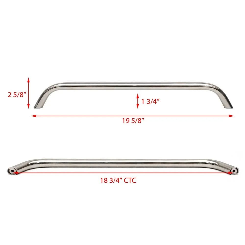 19 5/8 x 2 5/8 Inch Stainless Steel Boat Grab Rail R8680
