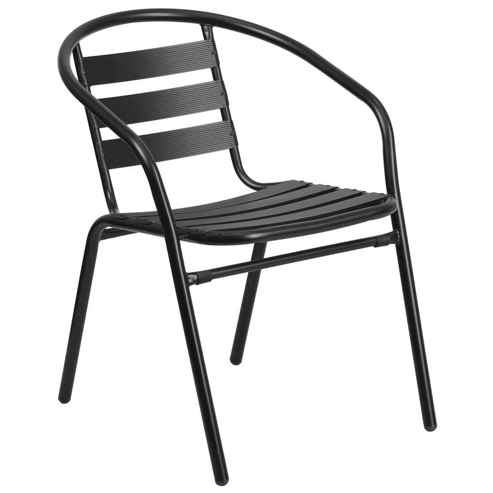 Black Metal Outdoor Dining Chair A482975