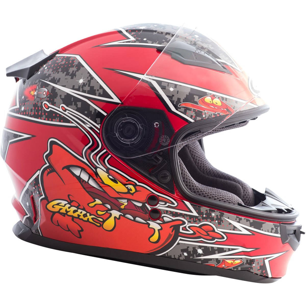 Full Face Alien Helmet Black/Blue K506