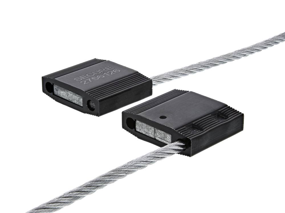 Black Pull Tight Galvanized Steel Cable Seal with 5mm Wire D46688