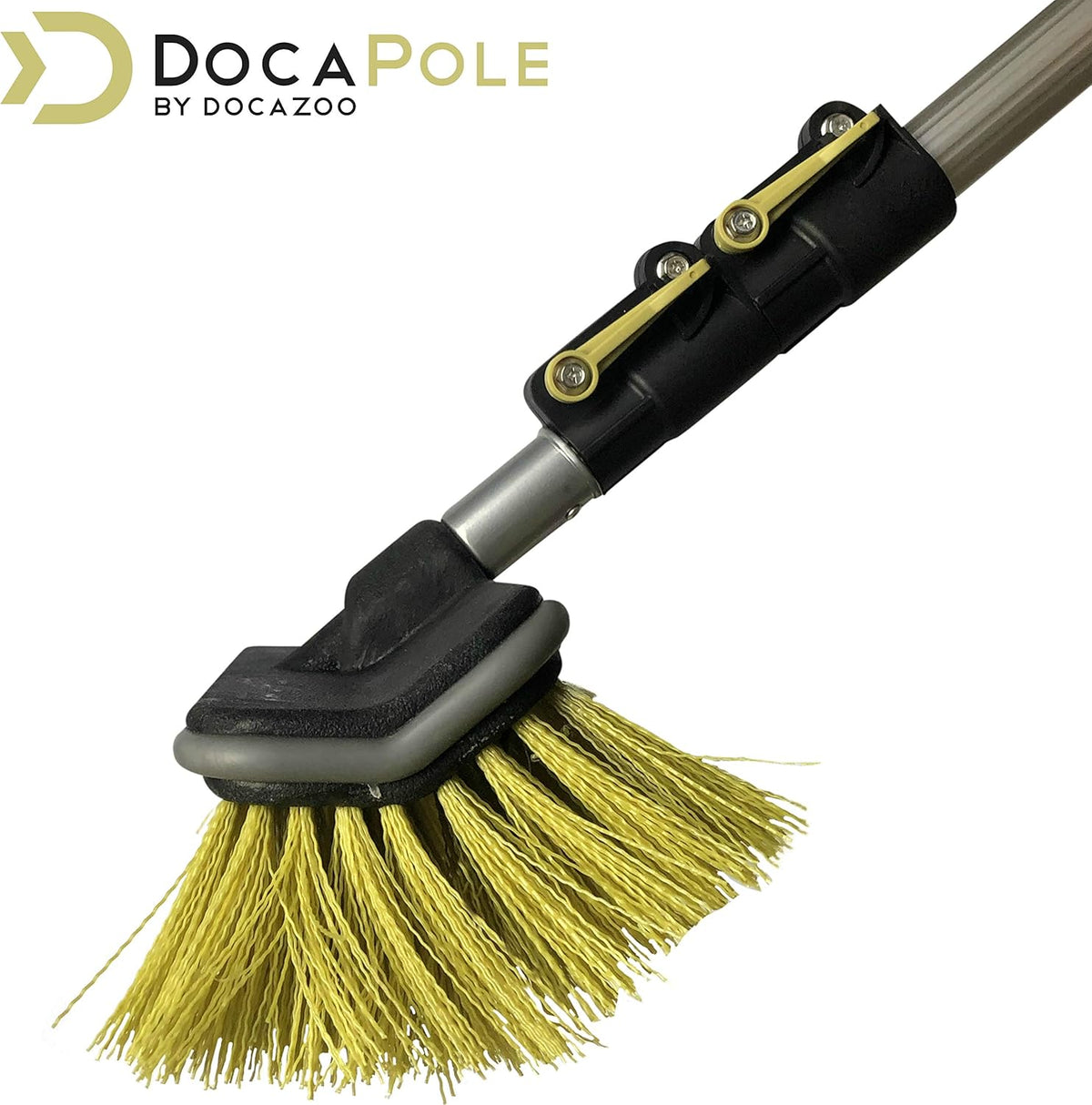 11 Inch Hard Bristle Deck Brush with Telescoping Pole, Pack of 2 T662
