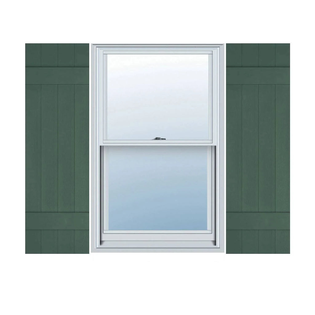Lifetime Vinyl Board-n-Batten Shutters, Per Pair, 14x A6677