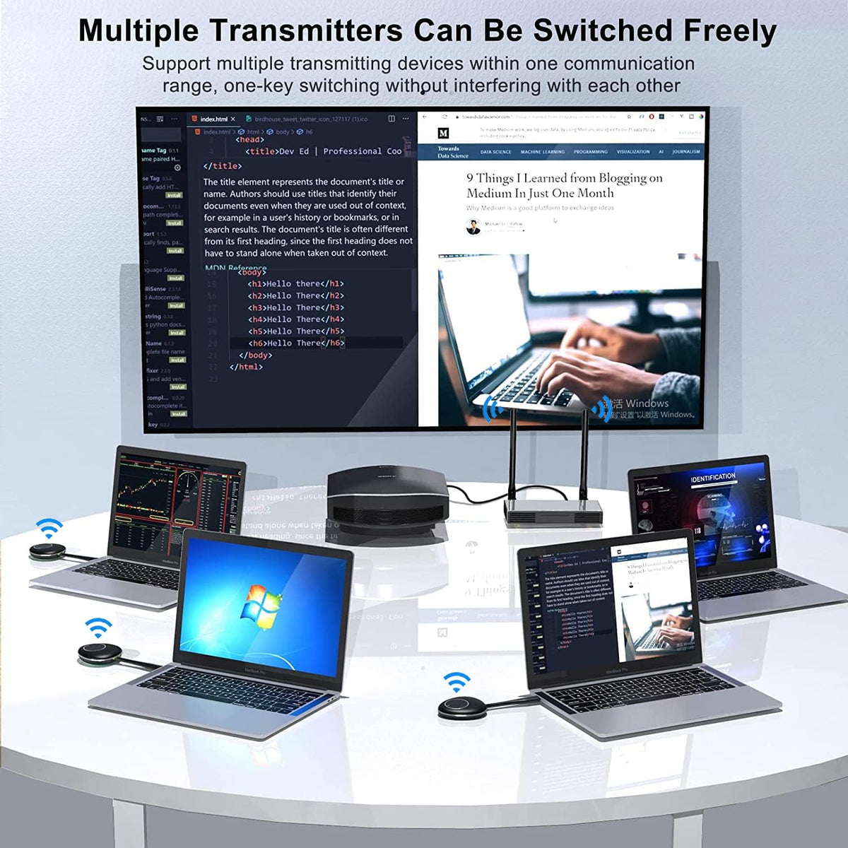 Wireless HDMI Transmitter and Receiver, 4K@30Hz, 164ft H37302