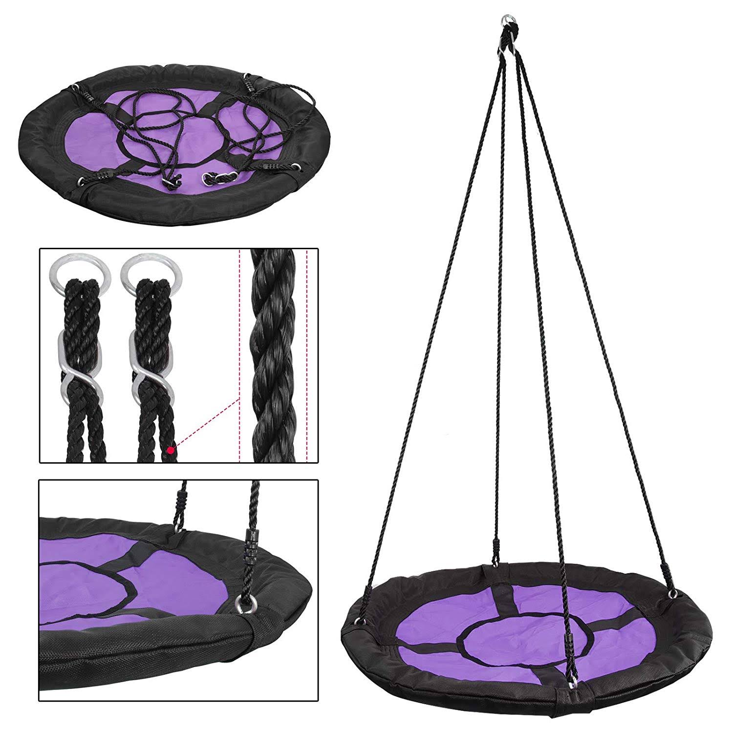 Purple Web Tree Swing with All-Steel Stand Combo E3235