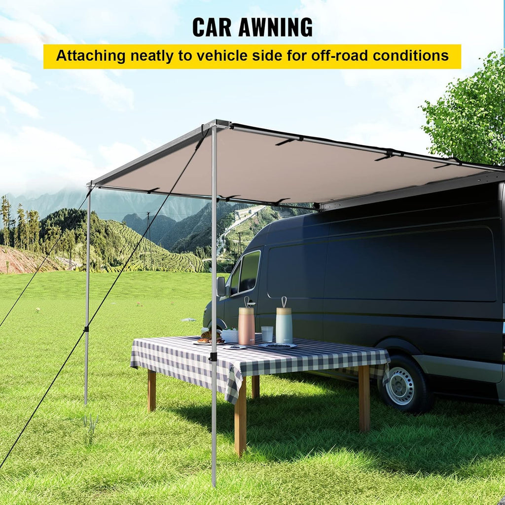 7.6'x8.2' Pull-Out Retractable Vehicle Awning with Carry Bag M2767