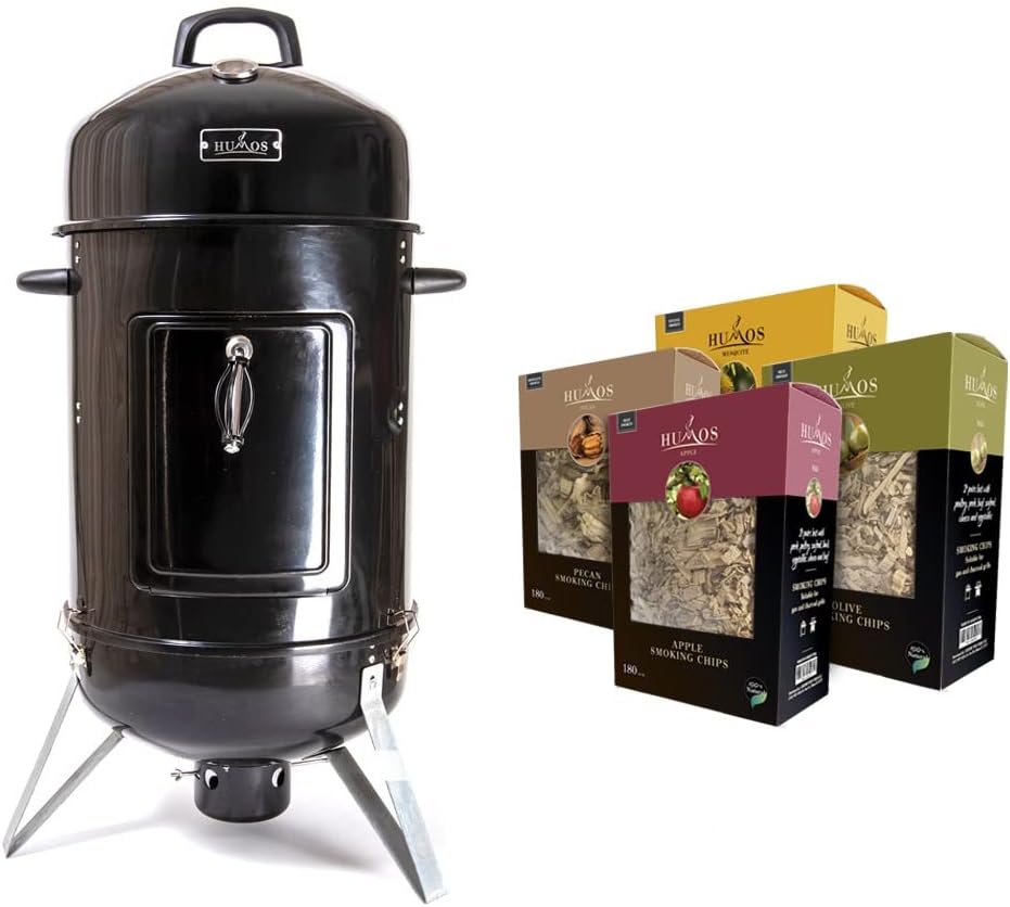 Outdoor Vertical Charcoal Smoker 3 in 1 Grill Q891