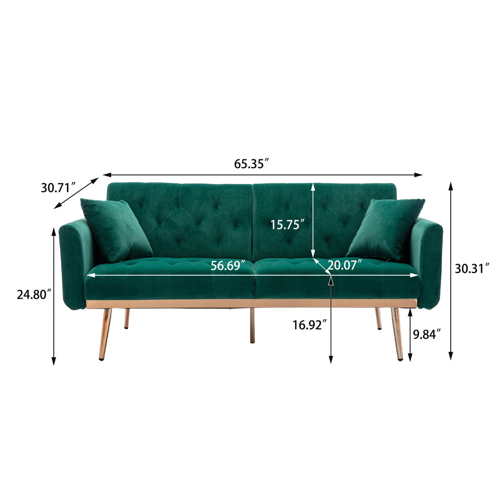 Green Velvet Sofa Loveseat Set O87972