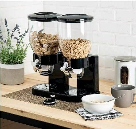 Black Dual Control Dry Food Dispenser S3565