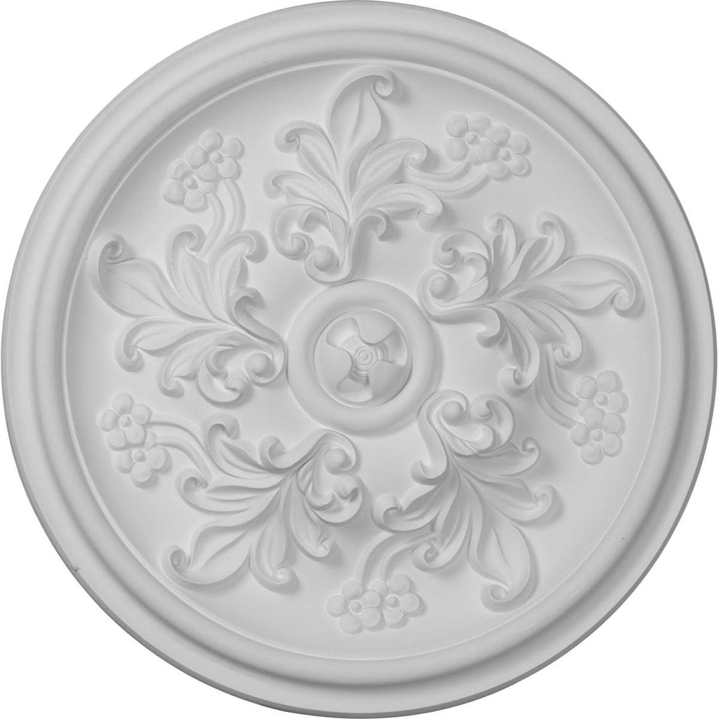 14 1/2x22OD x 2 3/4x22P Ceiling Medallion Hand-Painted Brushed Mahogany K181