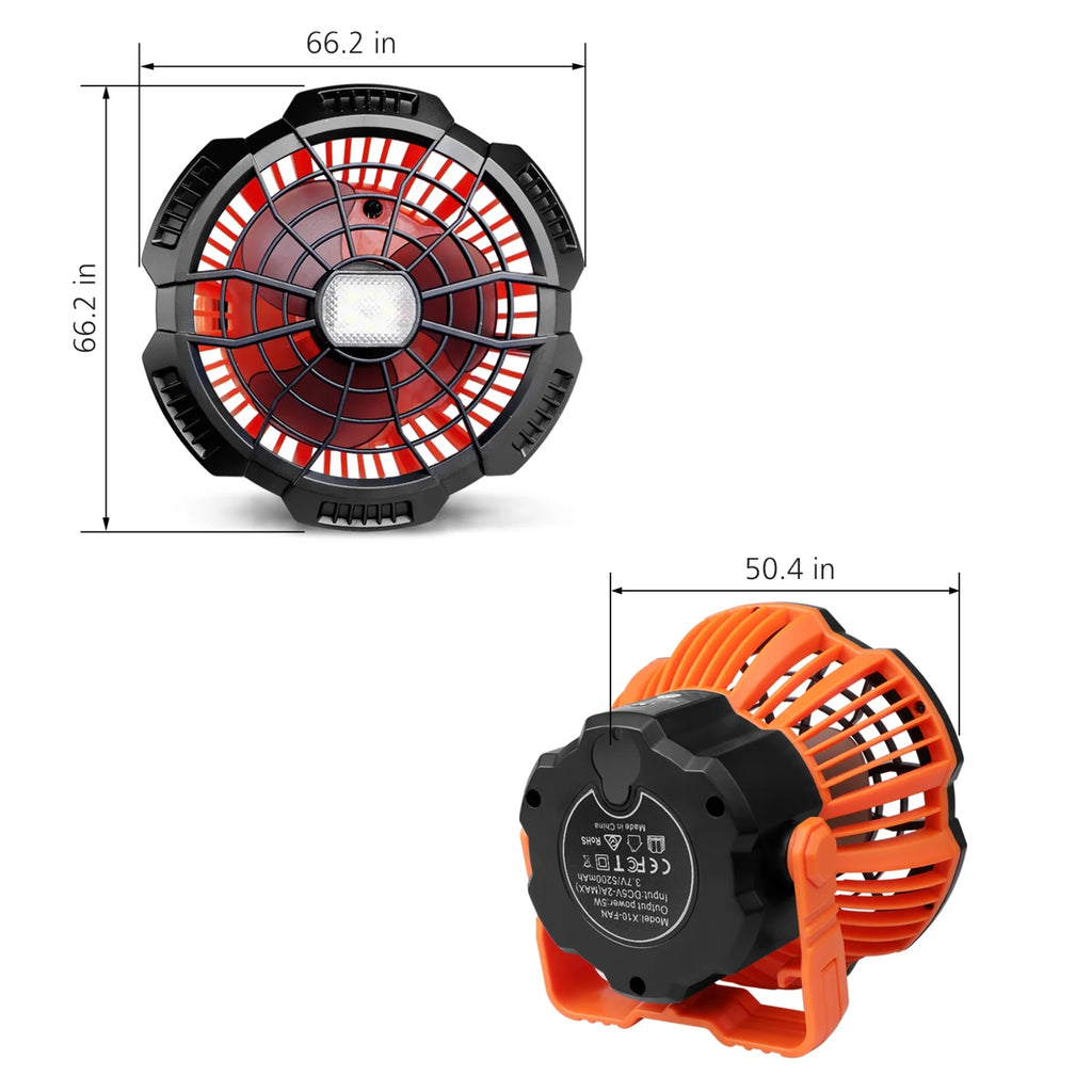 2-in-1 Camping Fan Lantern Power Bank B89840