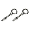 1/2x22 x 4x22 Shoulder Eye Bolt Stainless Steel T316 Precision Cast - 2 Pack D837