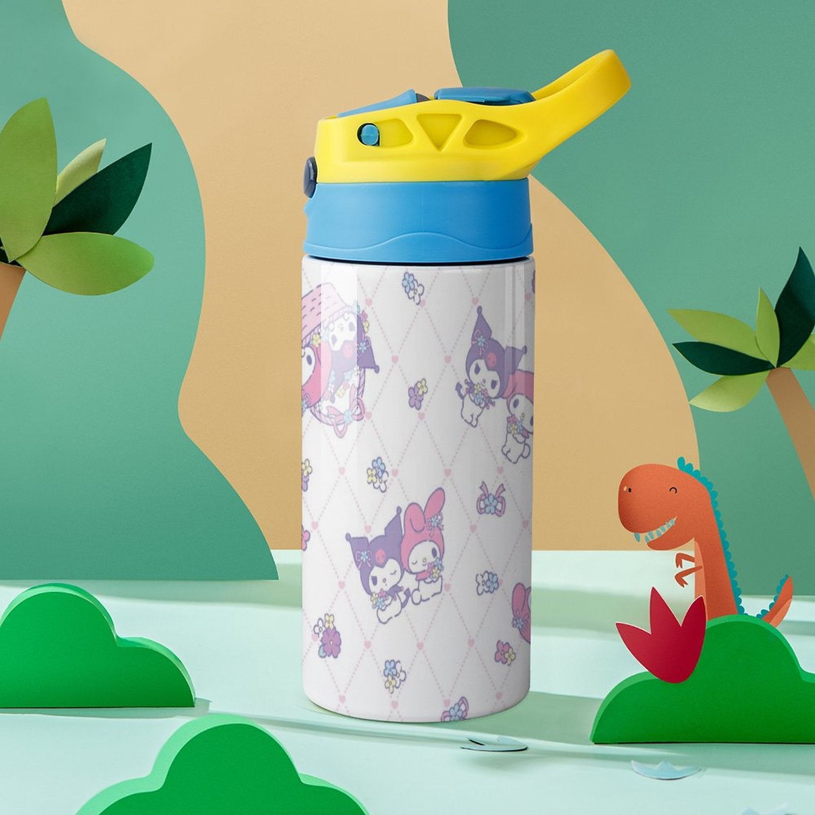 Stainless Steel Water Bottle with Straw K854