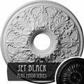 23 7/8x22OD x 4x22ID x 2 1/8x22P Ceiling Medallion Hand-Painted Jet Black W55387