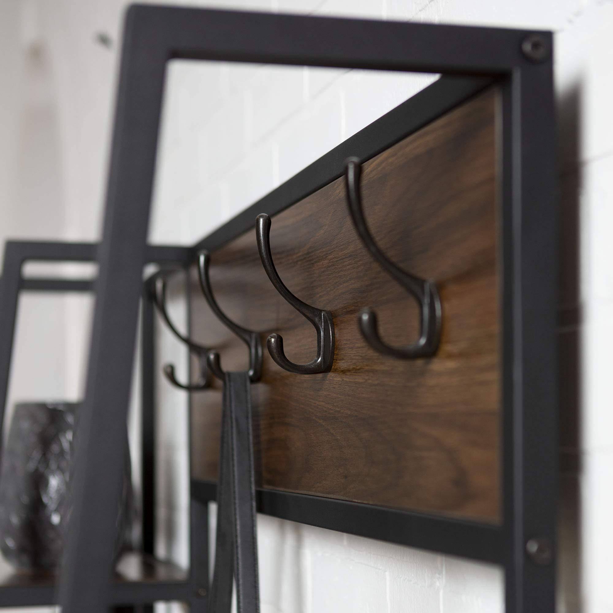 72 inch Dark Walnut Hall Tree with Storage Q2946